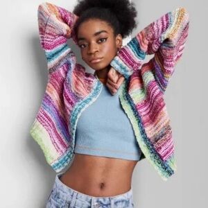 Wild Fable Vibrant Multicolor Cardigan